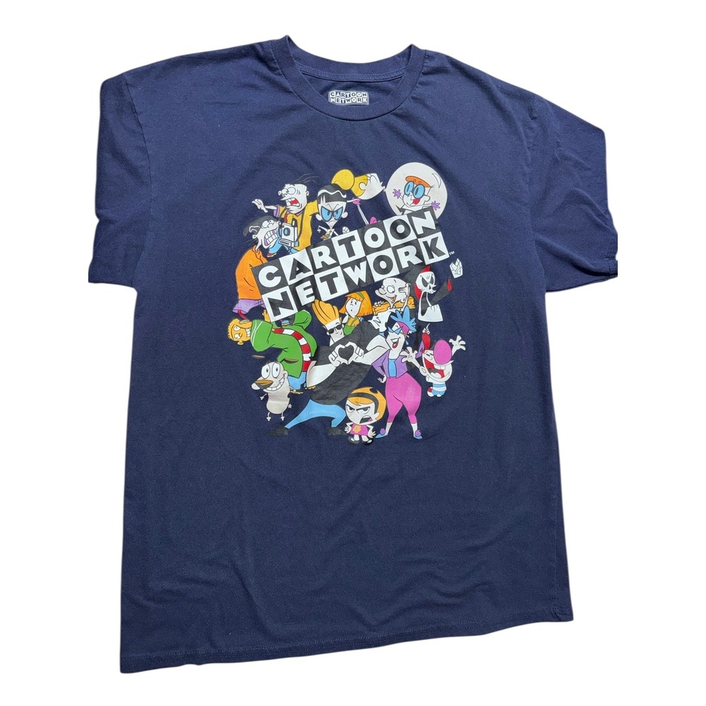 Cartoon Network Graphic T Courage Cowardly Dog Johnny Bravo Dexter's Lab Size L
